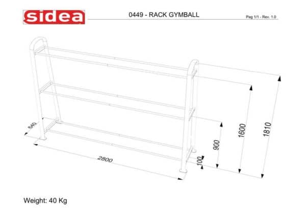 0449 Gym Ball Storage Rack | BODYKING FITNESS