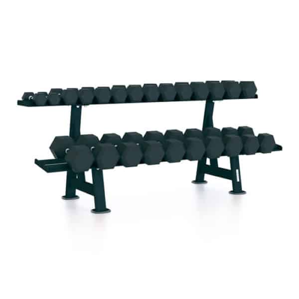 8880 Dumbbells Rack con Hex Rubber Dumbbells 700x700 1 | BODYKING FITNESS