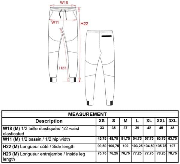 teplaky velikosti athlete 2 | BODYKING FITNESS